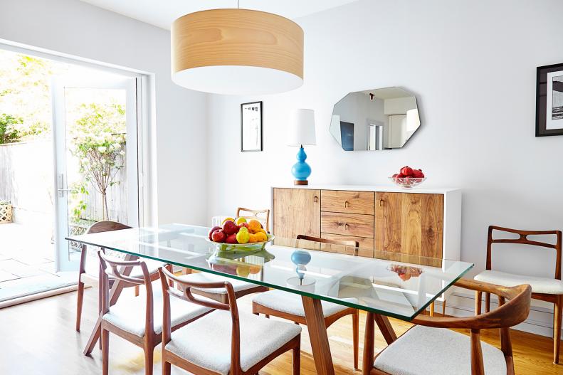 White, Modern Dining Room